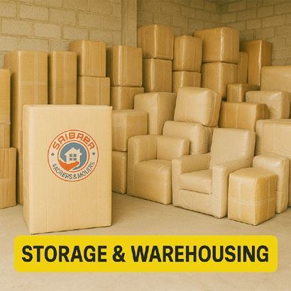 Safe storage warehouse with pallets and CCTV